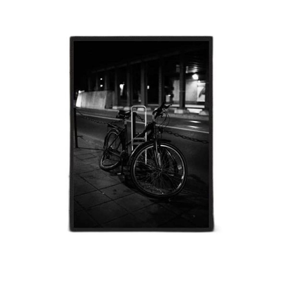 Quadro Decorativo Fotografia Bicicleta Pneu Furado 34x23cm