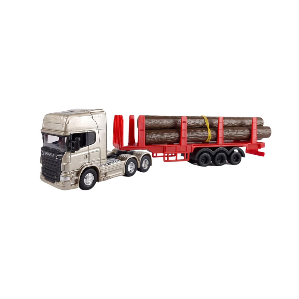 Caminhão Scania Madeira 1:64 Welly Bege