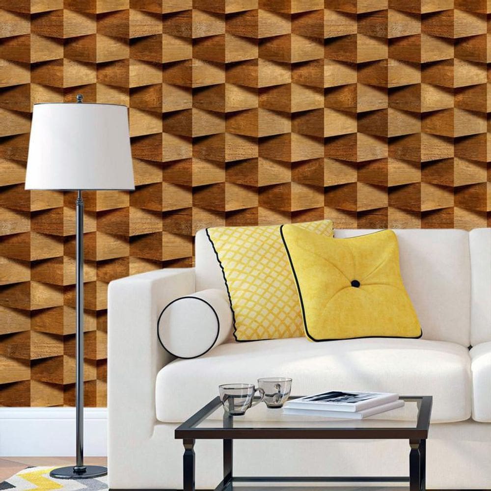 Papel De Parede Madeira Curupixa Autocolante Sala Quarto