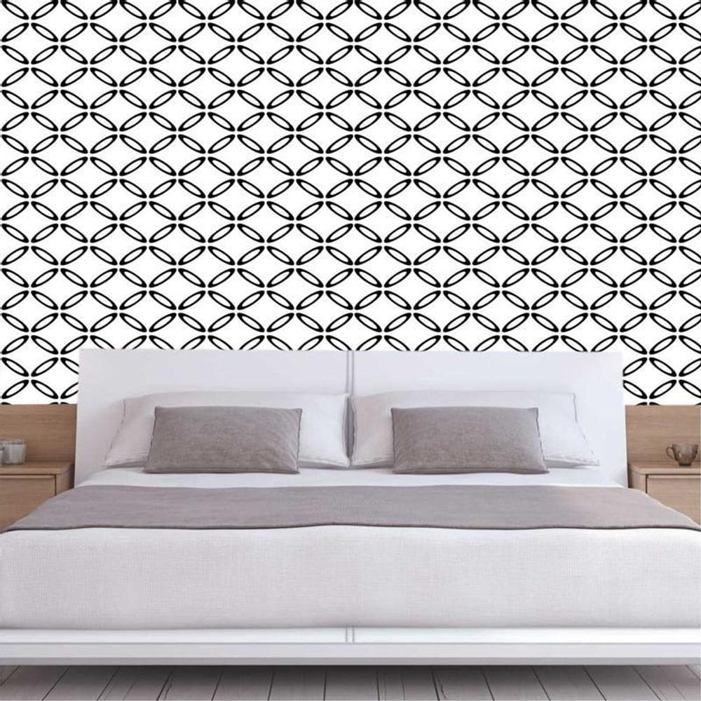 MP - Papel De Parede Branco E Desenhos Preto