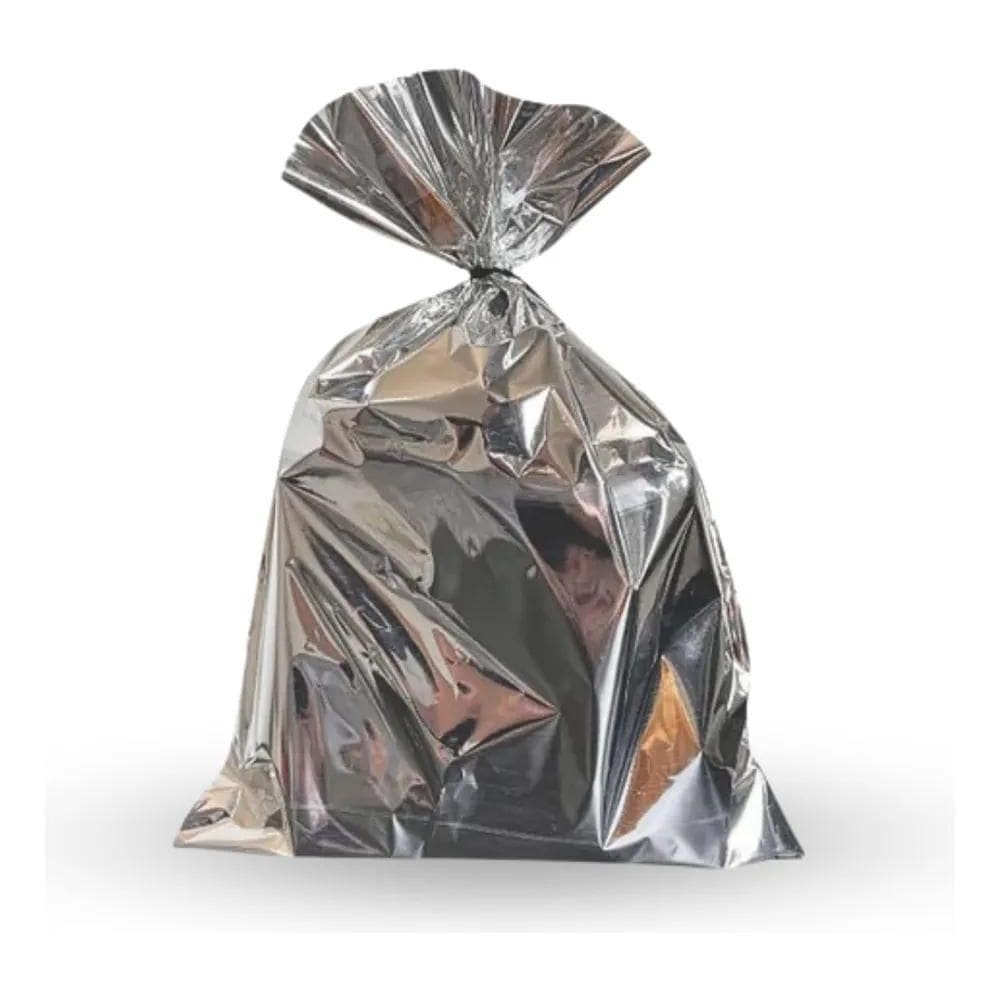 Saco Presente Metalizado 30X45 - 50 Unid Elegância Premium