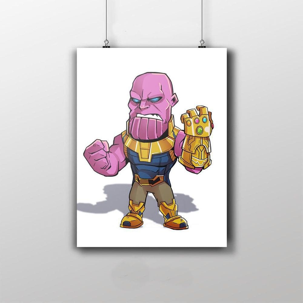 Placa Decorativa Thanos Desenho Infantil Marvel