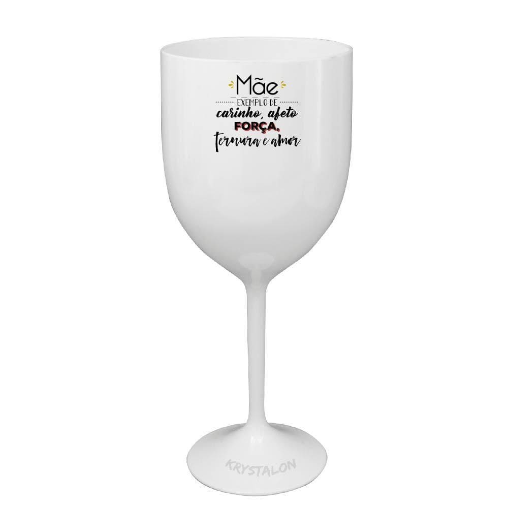 Taça Vinho Branca Acrílico Para Dia Das Mães - Meu Exemplo