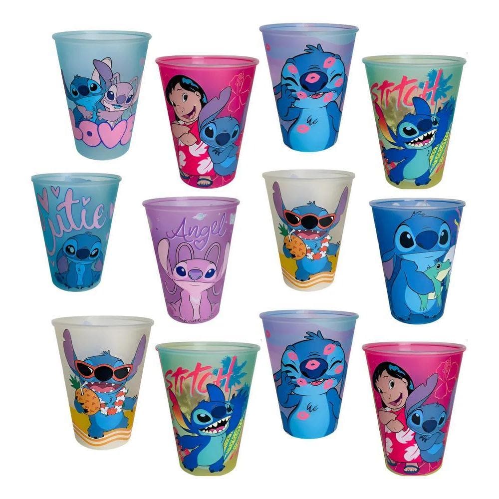 Kit 12 Copos Stitch 280Ml - Festa, Lembrancinha Divertida