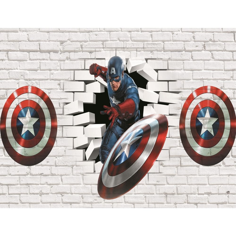 Fundo Fotográfico Em Tecido Capitao América 2,80X1,50