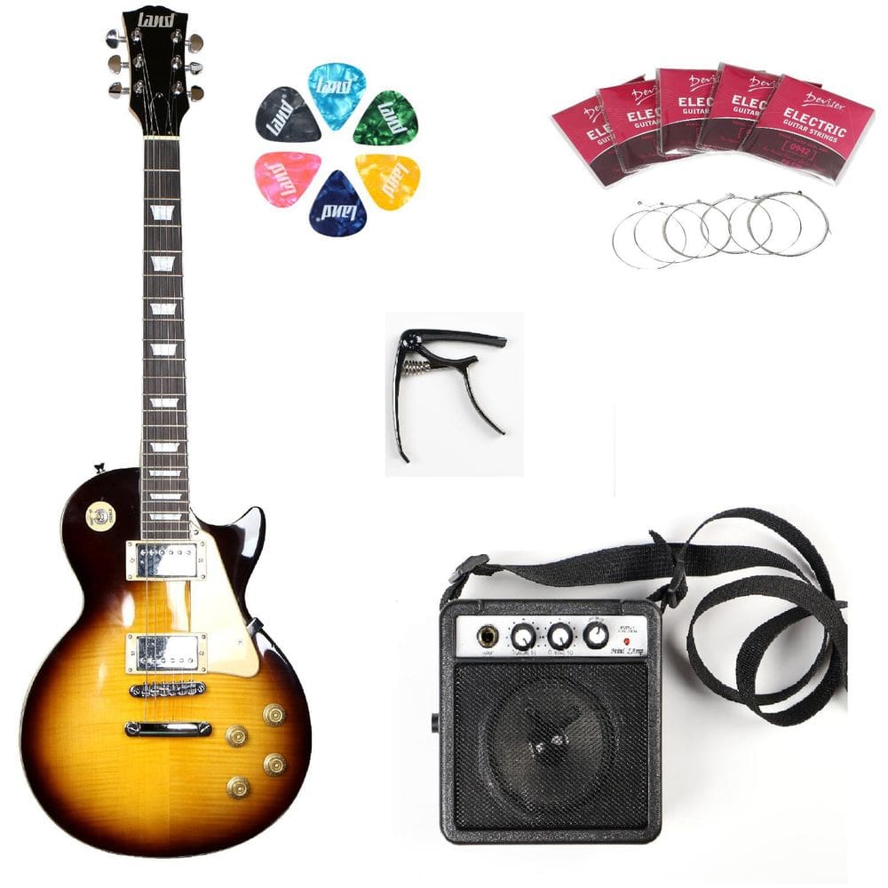 Kit Guitarra Les Paul Land Dark + Cubo + Acessórios