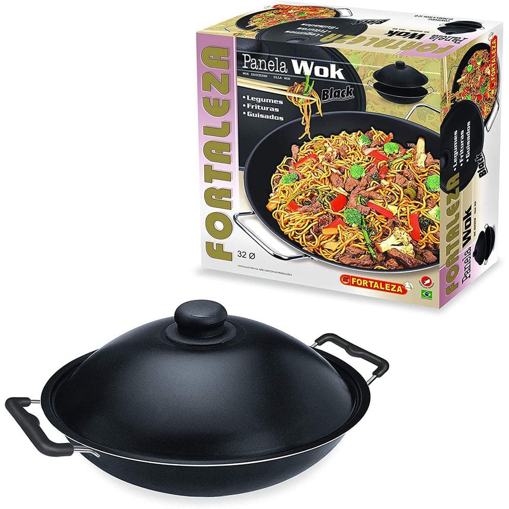 Panela Wok 32 Tampa Alumínio Fortaleza