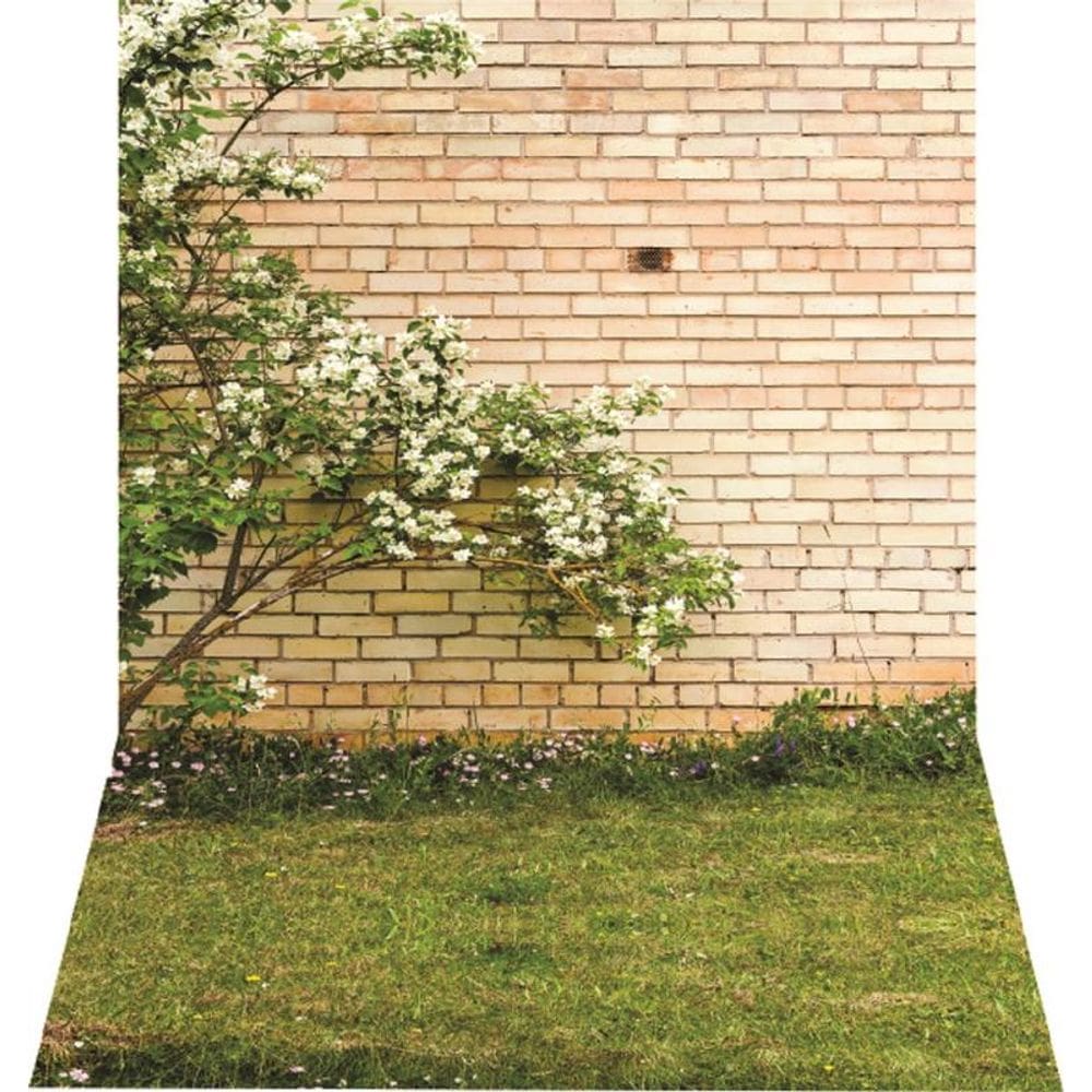 Fundo Fotográfico Em Tecido Newborn Muro Com Ávores 1,50X2,20