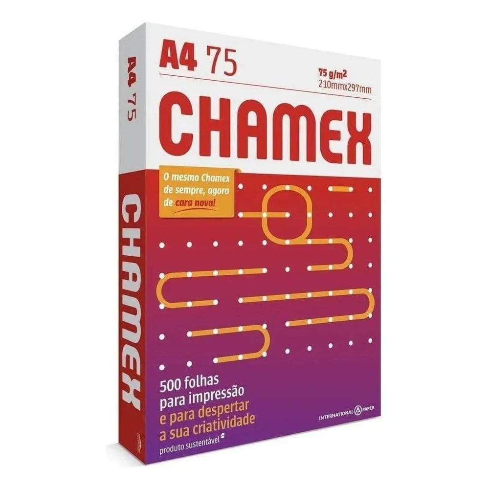 Papel A4 Chamex 75G: Branco, 500 Folhas Impressão Impecáve