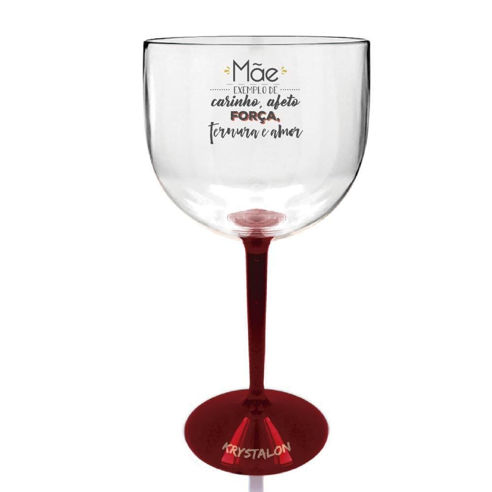 Taça Gin Bicolor Vermelha Para Dia Das Mães - Meu Exemplo