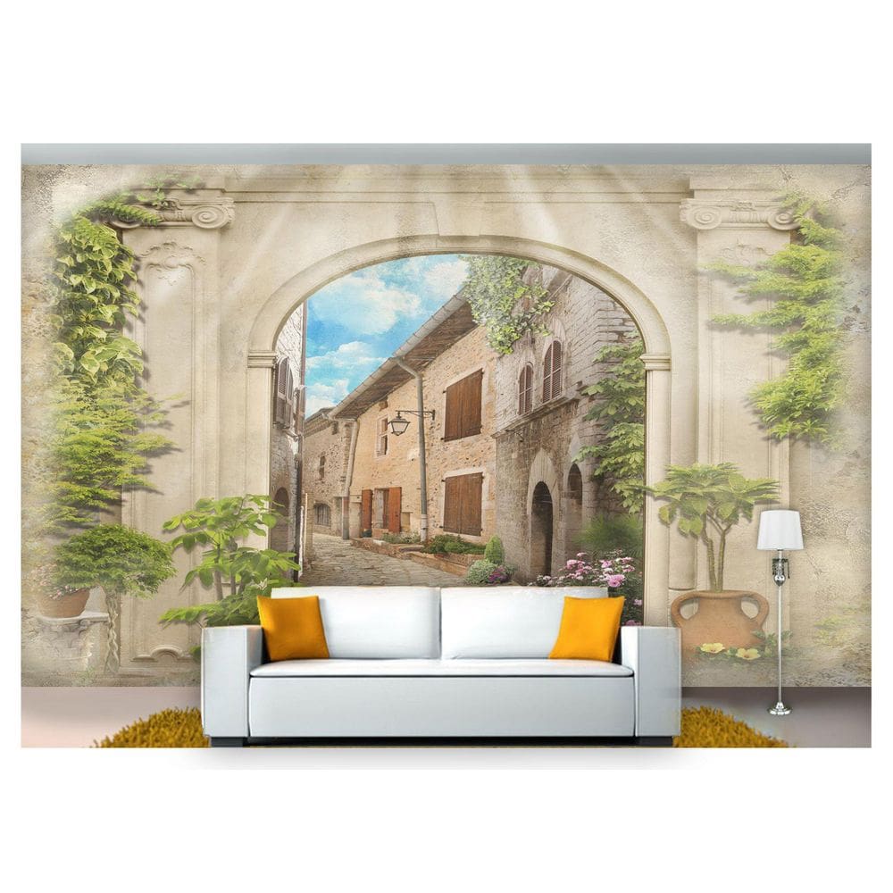 Papel De Parede Paisagem Digital Rua Européia  Dah03