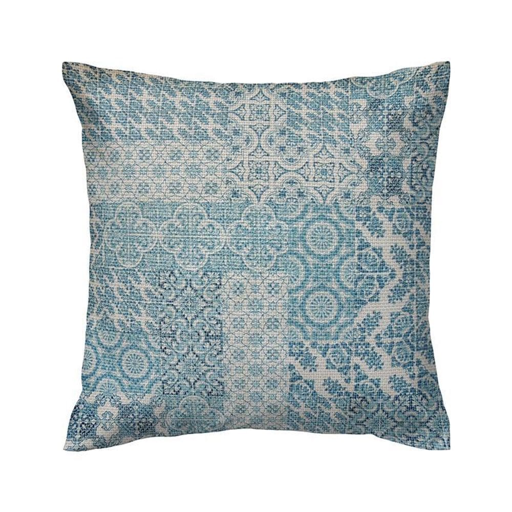 Capa De Almofada Vivain Tecido Suede Azulejo Português