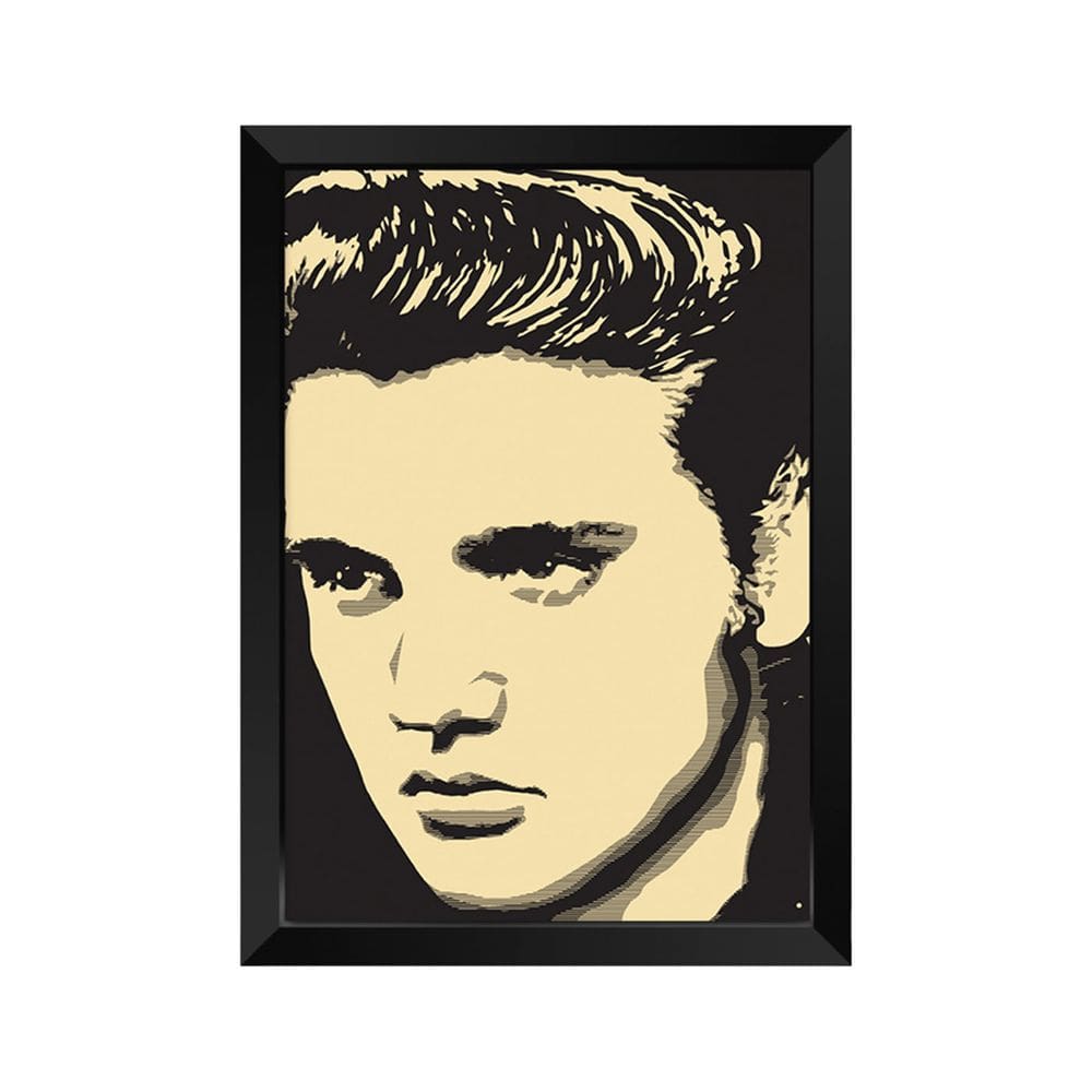 Quadro Decorativo Elvis Presley Poster com acrílico A4