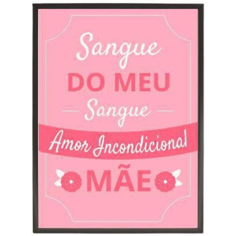 Quadro Decorativo Mãe Amor Incondicional 20X30Cm