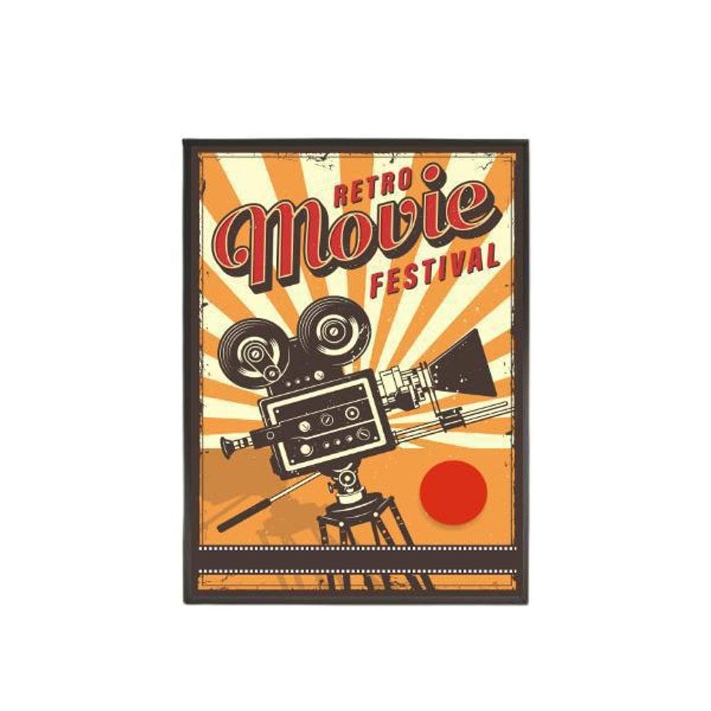 Quadro Decorativo Retrô Movie Festival 20X30Cm
