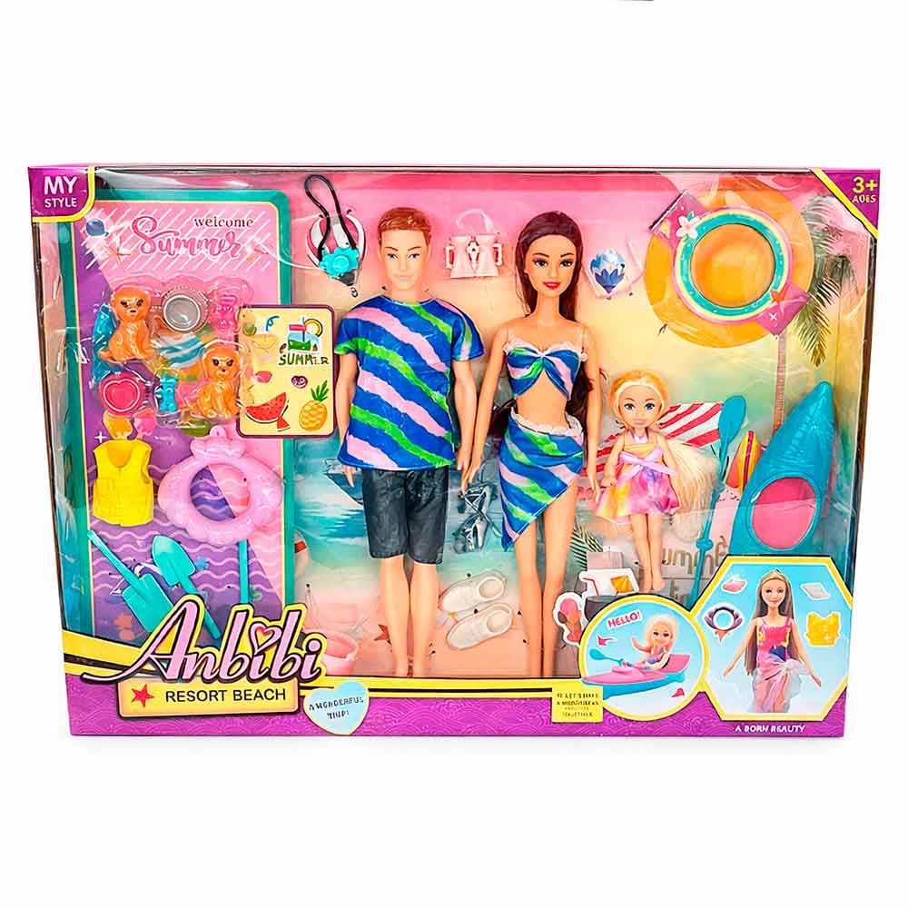 Family Anbibi Resort Beach Summer com Acessórios WX229-3 - COML Belatorre