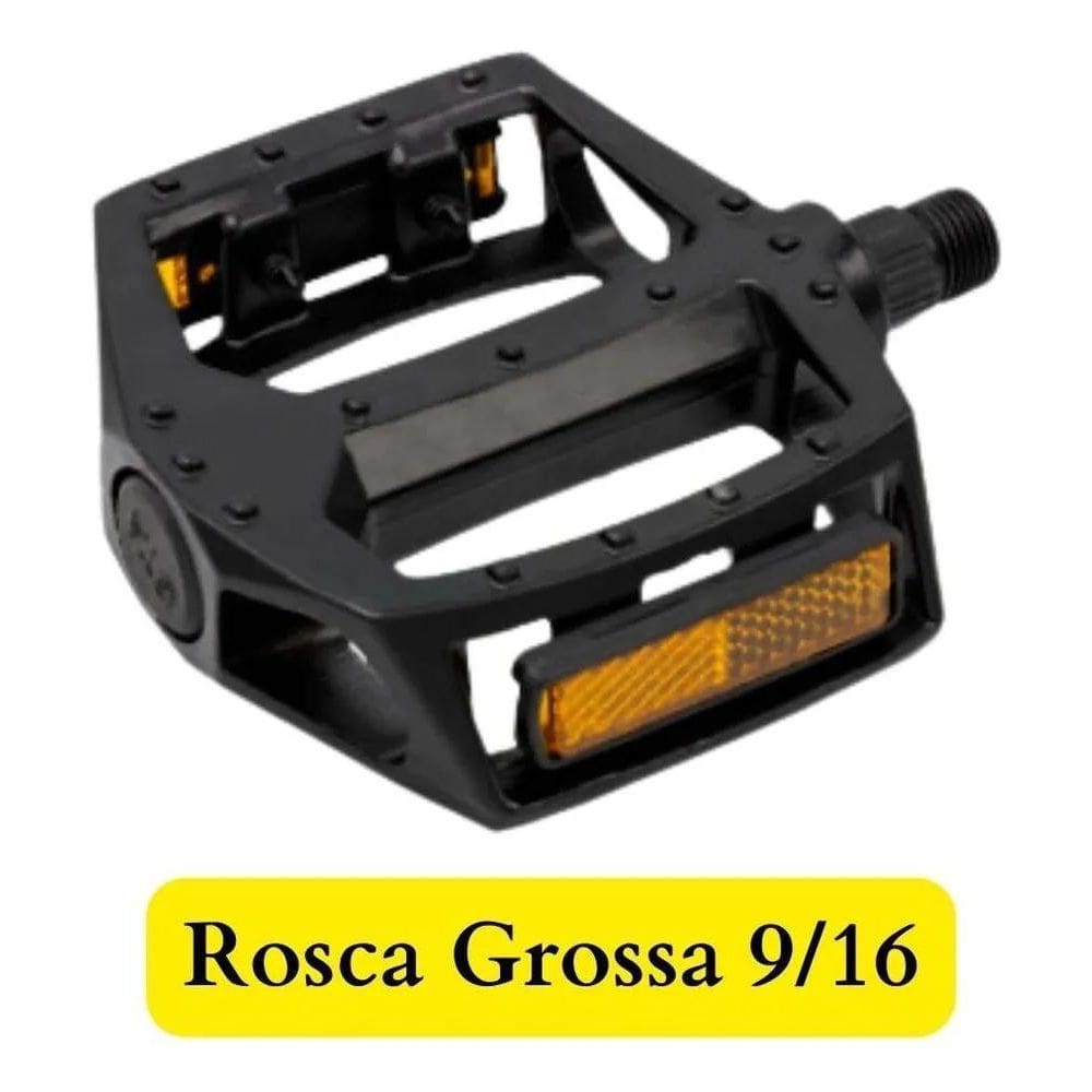 Pedal Alumínio Plataforma Bike Aro 26 Mtb Bmx Grip Forte