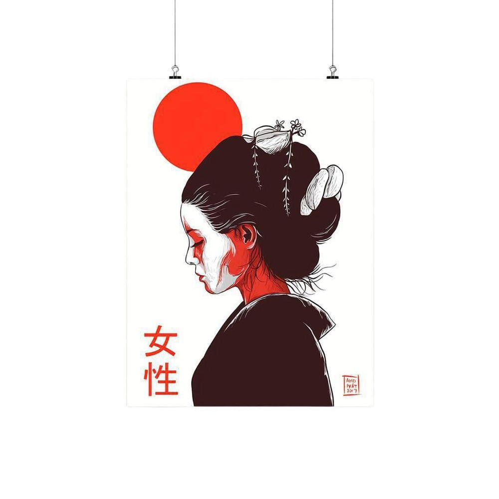 Placa Decorativa Gueixa Estética Japão 20X30Cm