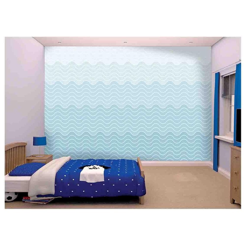 Papel De Parede Infantil Rosa Ondinhas Listras  Azs98