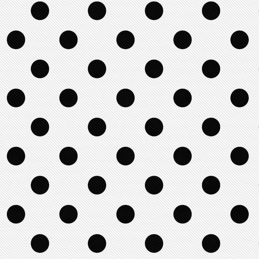 Papel De Parede Poa Chevron E Bolinhas Pretas Autocolante
