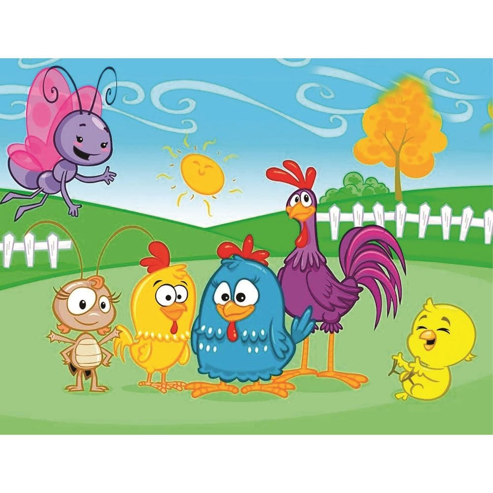 Fundo Fotográfico Em Tecido Galinha Pintadinha 2,60X1,50