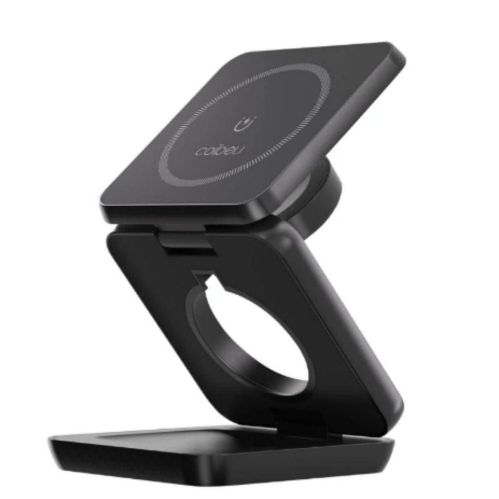 Suporte Carregador Magnético Sem Fio Dobrável 3 Em1 Coibeu