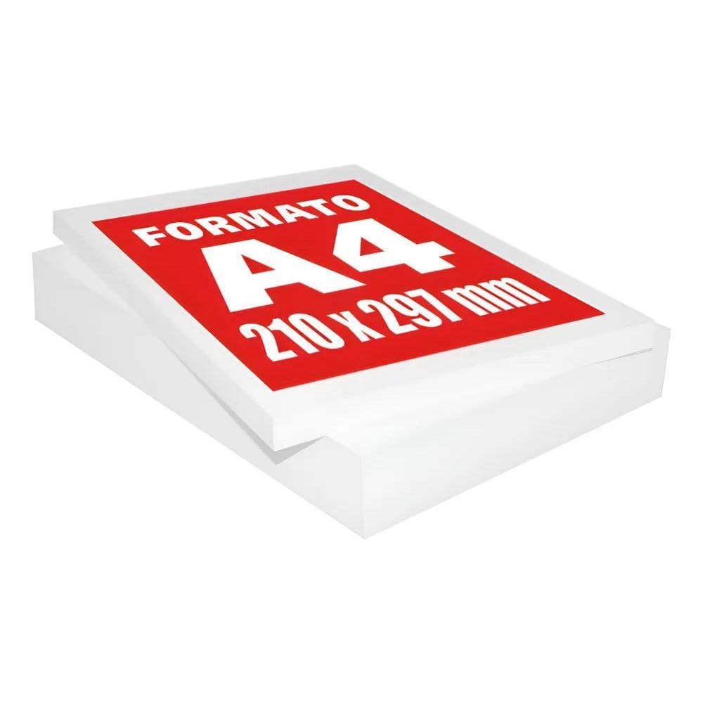 Papel Couchê A4 Brilho 250G - 125 Folhas Laser