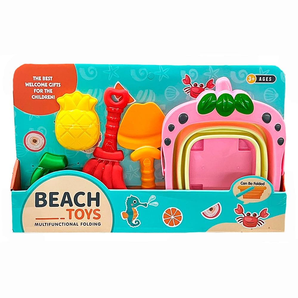 Kit Baldinho Dobrável e Pá Frutinha Divertida 5 pçs 2406W - COML Belatorre