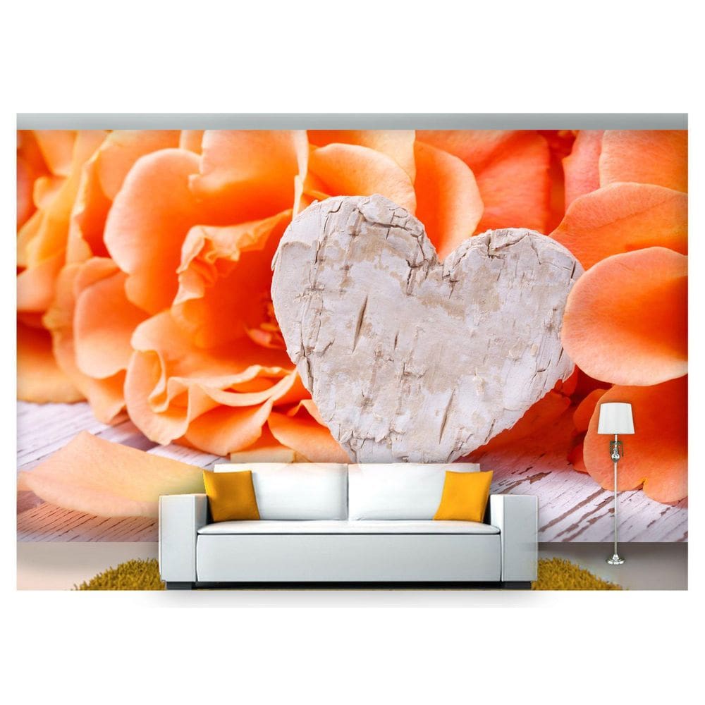 Papel De Parede Flores Rosas Romântico 3D Nfl249