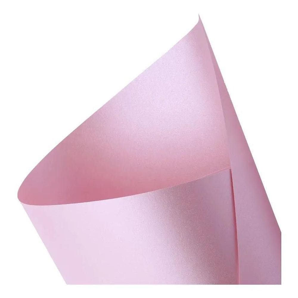 Papel Metalizado A4 Ibiza Rosa 180G - 50 Folhas Luxo