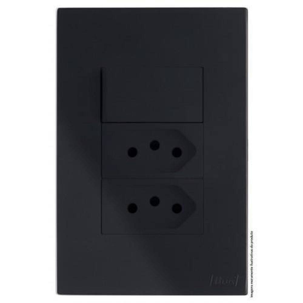 Kit Interruptor + Tomada Dupla 20A 4X2 Brs12307-2Bk