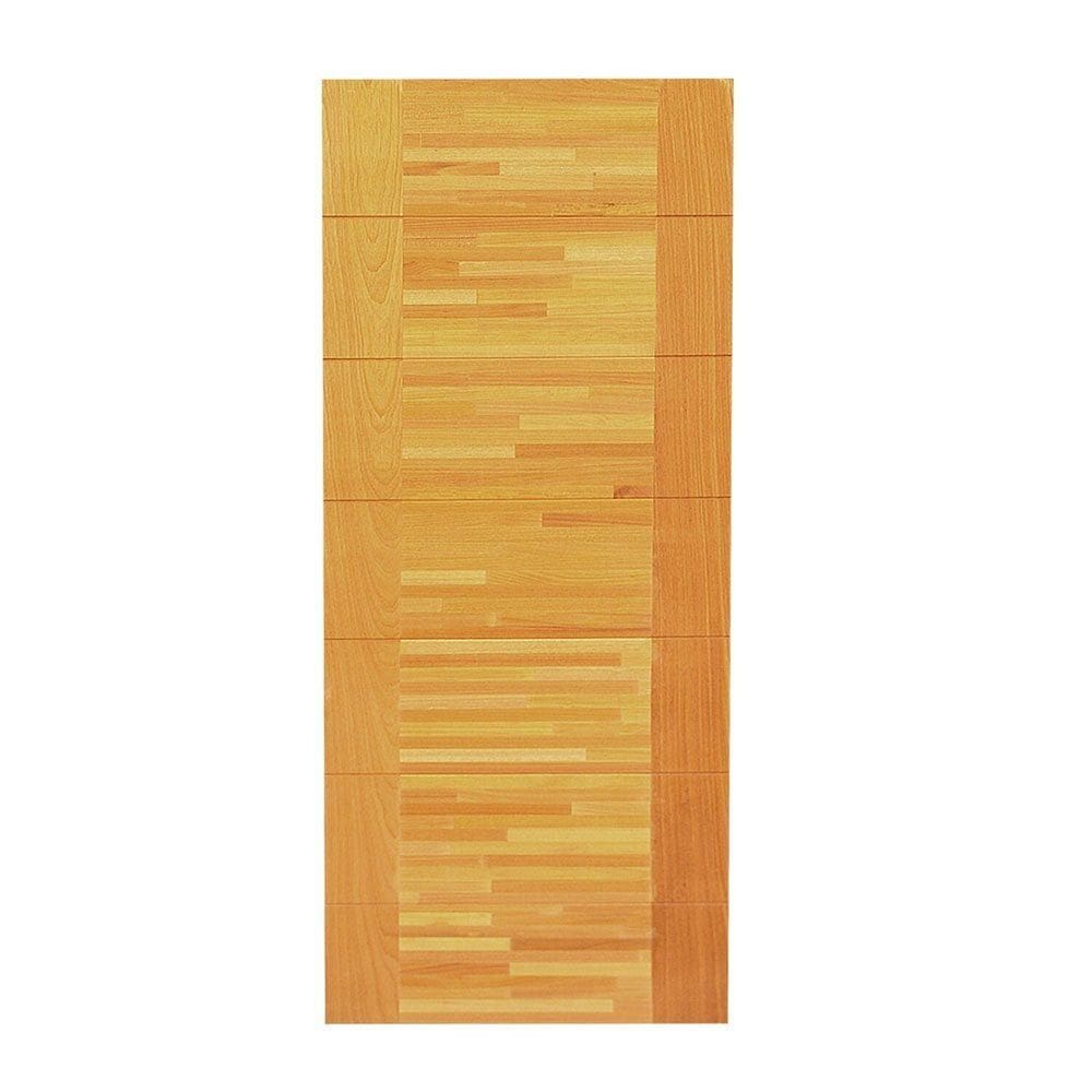 Folha de Porta Madeira Maciça 210x82cm Parquet Horizontal Angelim Jomadi Natural