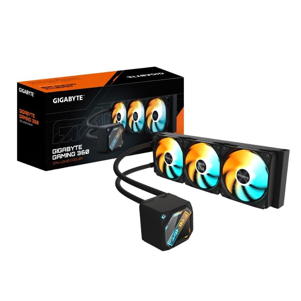Water Cooler Gigabyte Gaming 360 AIO (AMD / Intel) - 360mm - EZ-Chain - ARGB - Preto