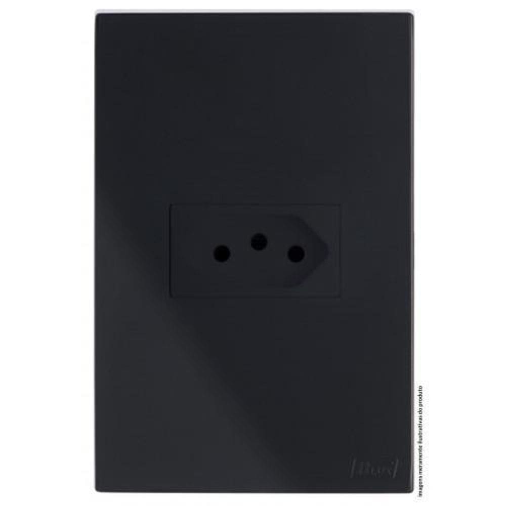 Kit Tomada 10A Horizontal 4X2 Brs12154-1Bk