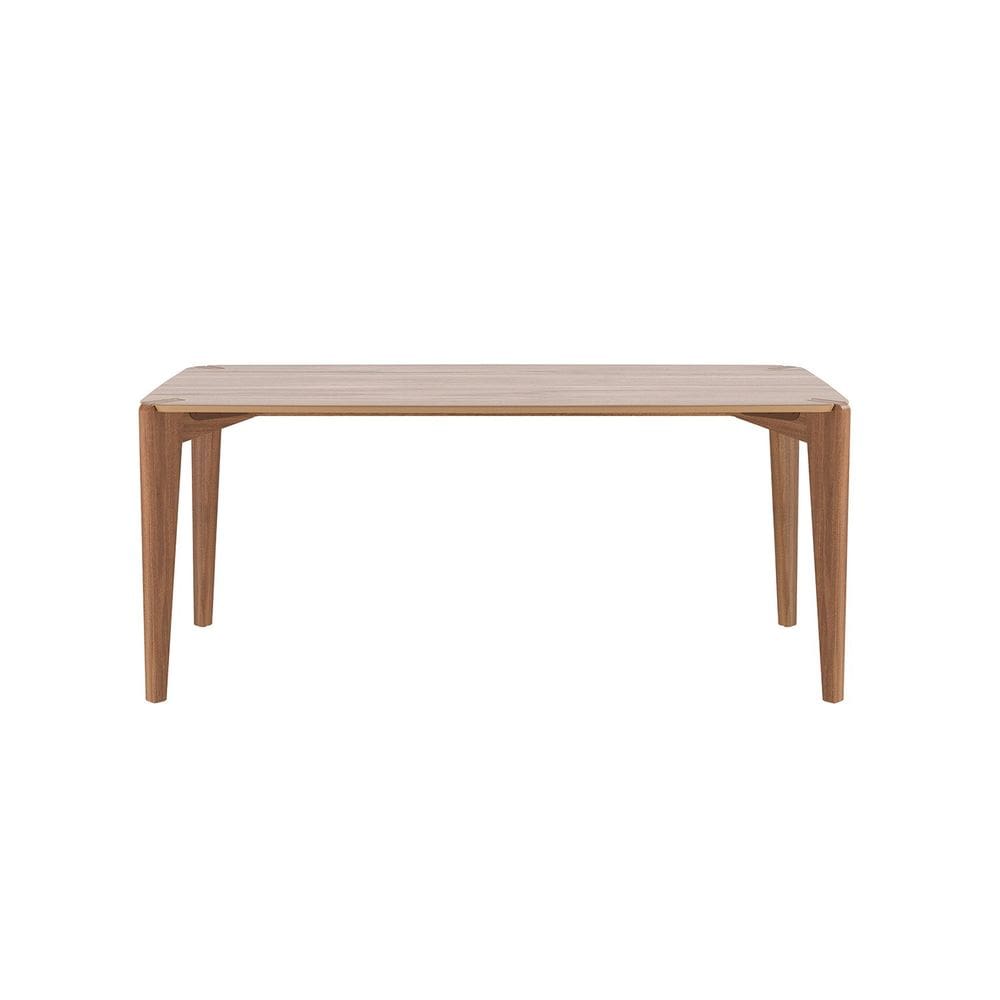 Mesa de Jantar 180cm com Pés de Madeira e Travessa de Aço Harmony Canella/Natural