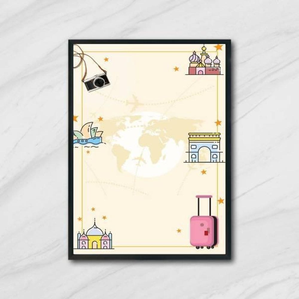 Quadro Decorativo Personalizado Travel