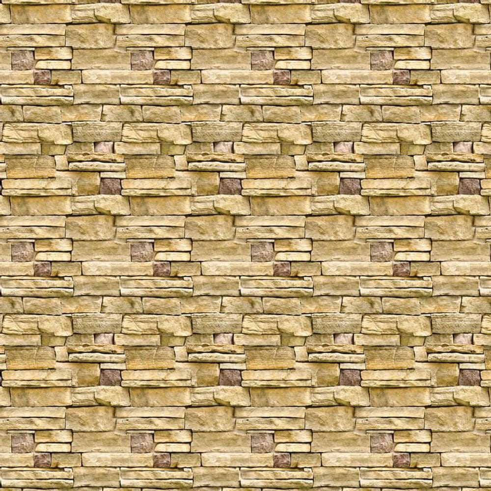 Papel Parede Pedra Tijolos Canjiquinha Amarelo Autocolante