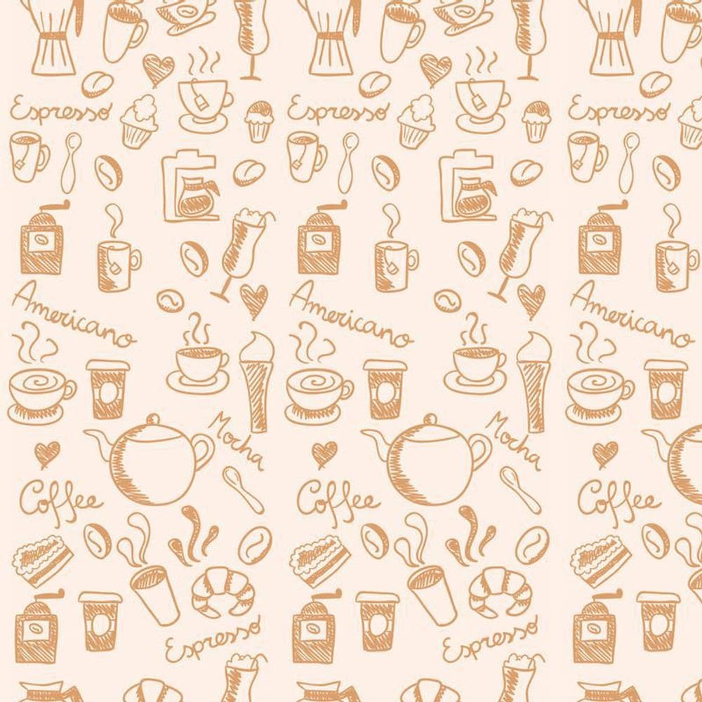 Papel De Parede Café Americano Manhã E Tarde Autocolante