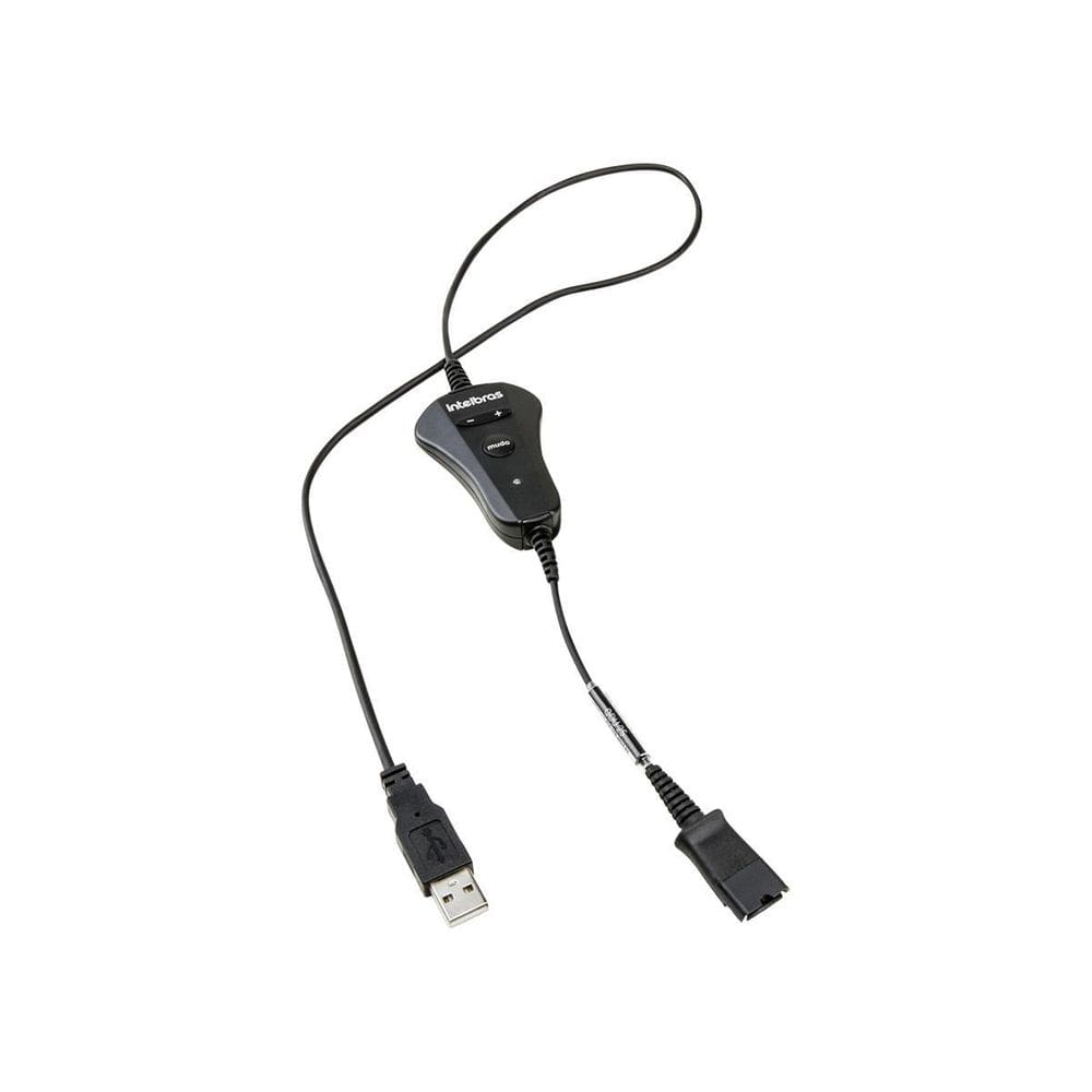 Cordão Usb Conversor Headset Intelbras Qdu 25 Voip 1,5M