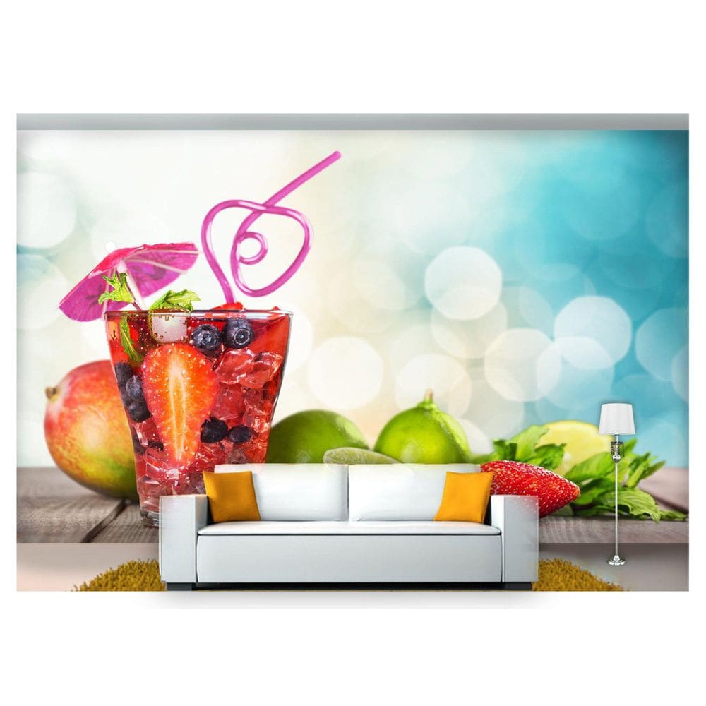 Papel De Parede Drinks Bebidas Praia Verão 3D Al113