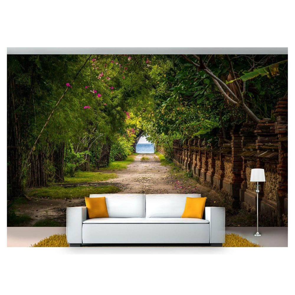 Papel De Parede Estrada Caminho Floresta 3D 6M² Nes102