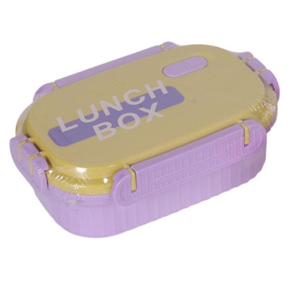 Marmita Térmica Lunch Box Com 3 Divisórias + 1 Colher - Roxo