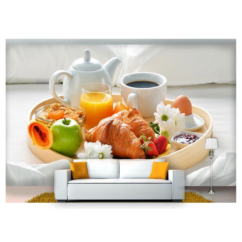 Papel De Parede Café Da Manhã Saudável 3D Al176