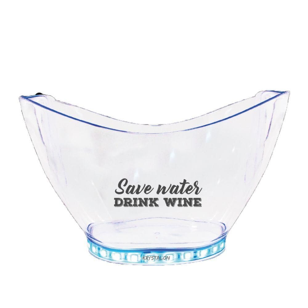 Champanheira Com Led Personalizada Dink Wine - Krystalon