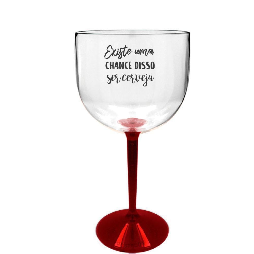 Kit 4 Taças Com Base Vermelha Personalizadas Live - Cerveja