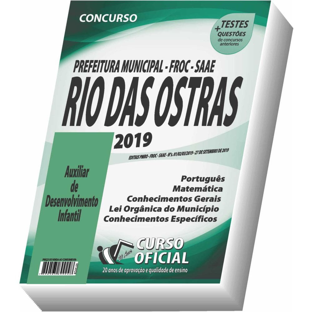 Apostila Rio Das Ostras Auxiliar De Desenvolvimento Infantil