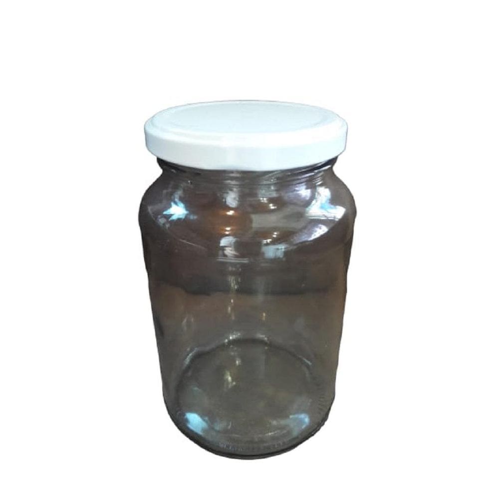 Pote De Vidro 600 Ml Com Tampa Branca Kit 15 Unidades