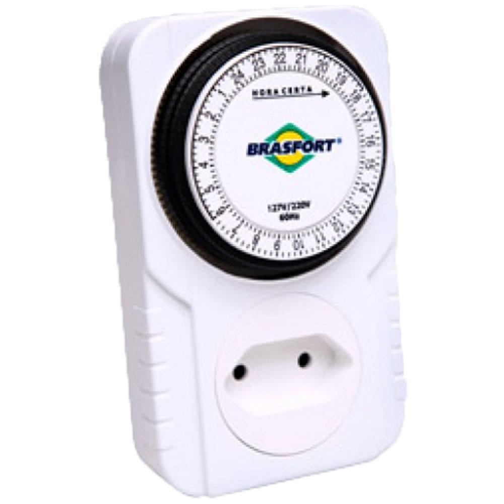 Timer Analógico 24h Brasfort | Ajustável 15 Min | 2000W