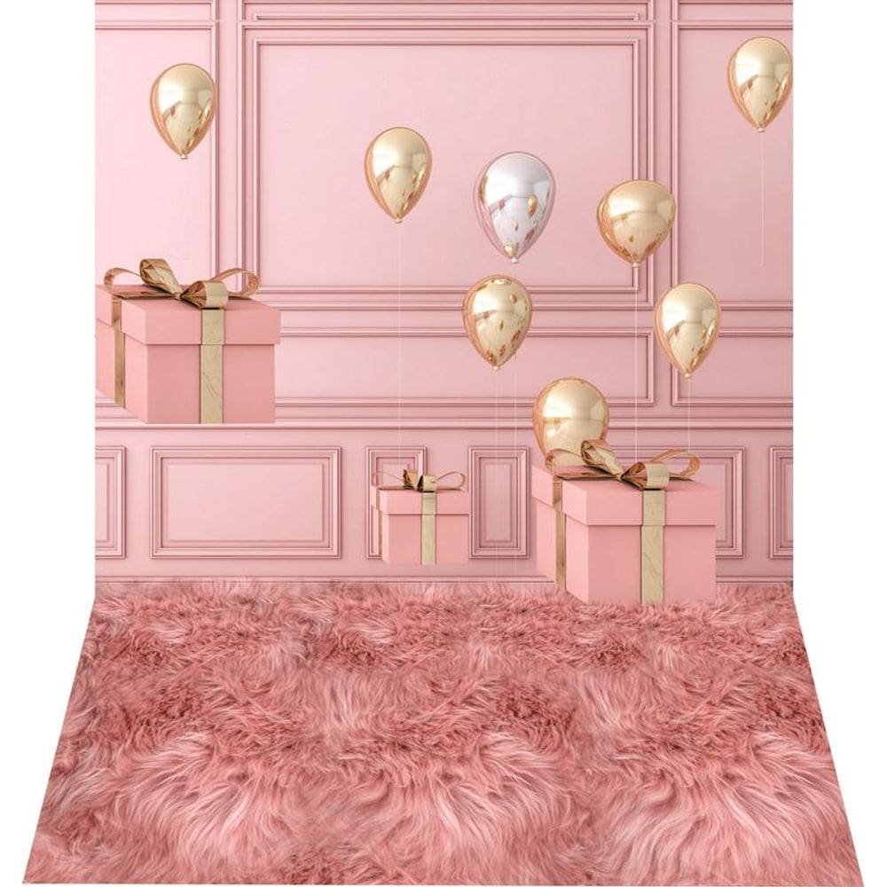 Fundo Fotografico Em Tecido Newborn Caixa Balões 1,50X2,20