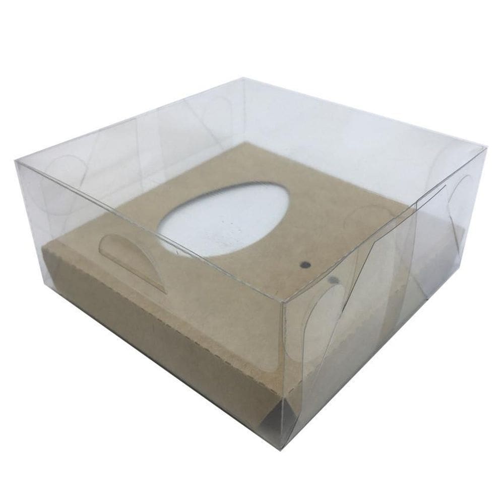 Embala Cristal Caixa Para Ovo De Colher 50G Kraft